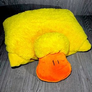 Pillow Pets Yellow Duck 18” 2009 Plush Pillow Stuffed Animal GUC
